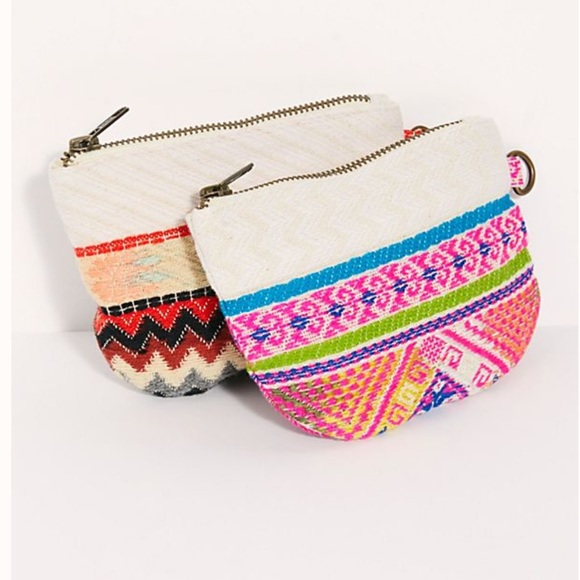 Free People Aztec Boho Gypsy Chic Coin Purse - Picture 2 of 8